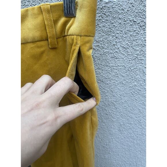 NWT-FRAME Le Crop Mini Boot Velvet Trousers In Ochre Size:00 (XXS) Rety:$268 - Picture 7 of 7